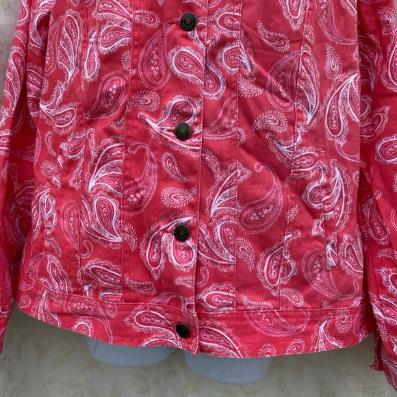 Jessica London size 14W jean jacket filigree pattern - Picture 9 of 12